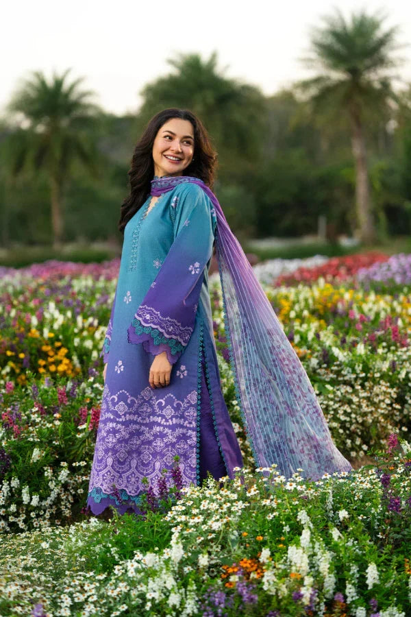 Teal Orchid - Printed Lawn Suit | Ready To Wear