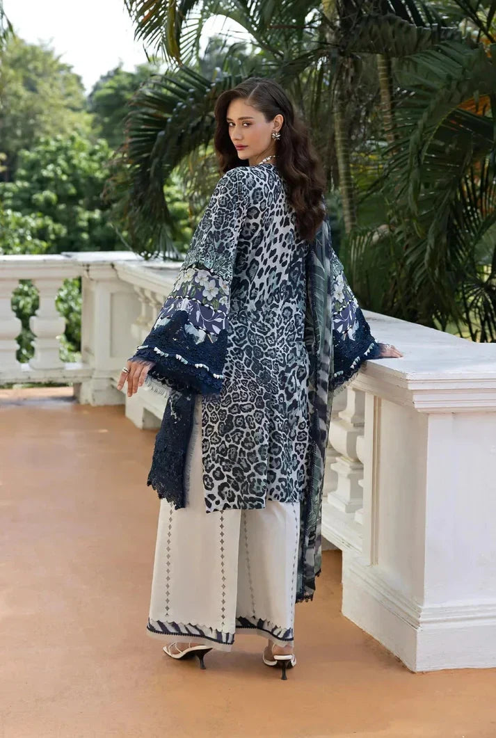 03-Piece Lawn Suit With Embroidery - Ready To Wear
