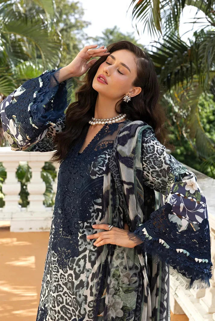 03-Piece Lawn Suit With Embroidery - Ready To Wear
