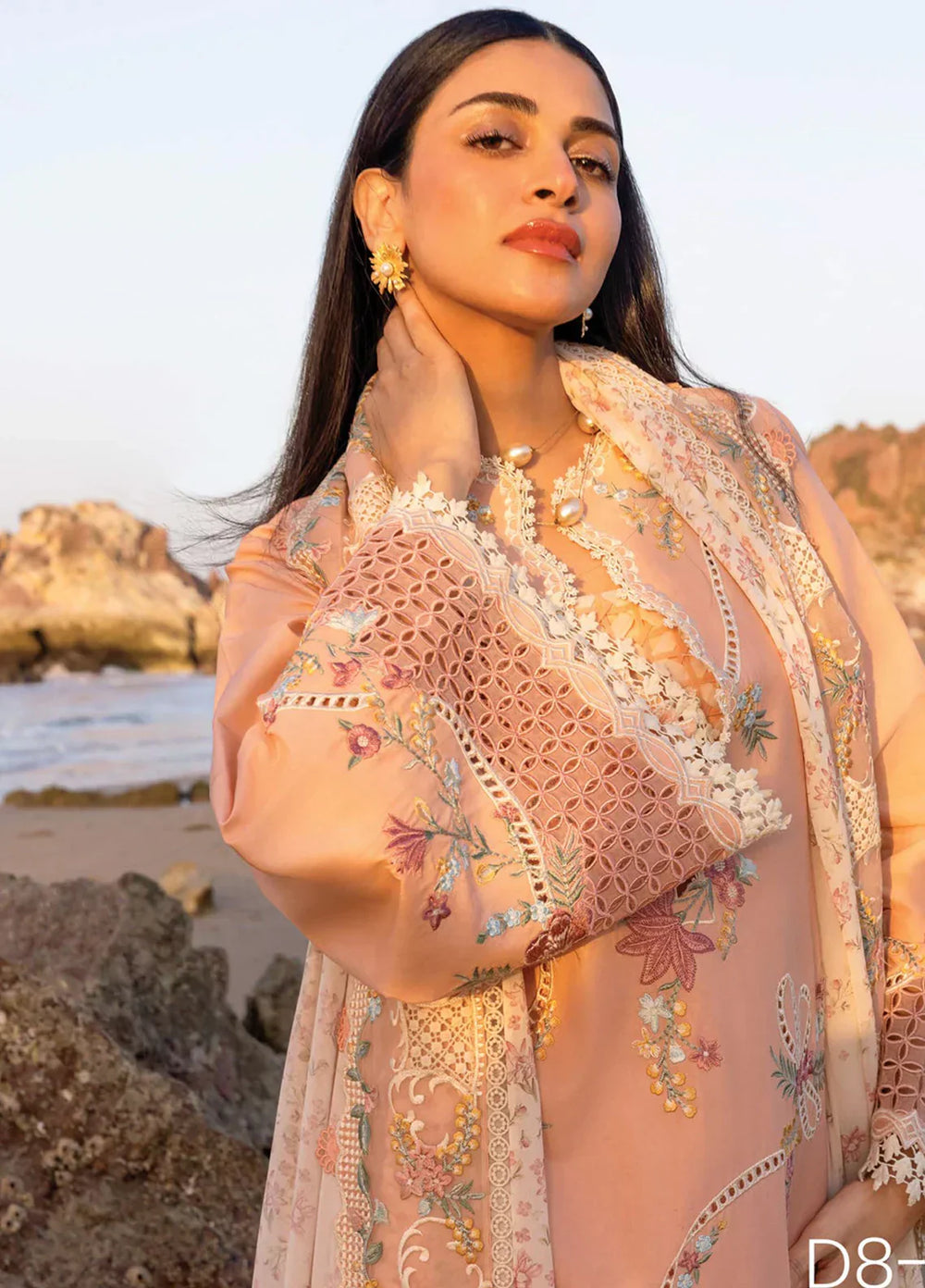 03-Piece Lawn Suit With Embroidery - Ready To Wear
