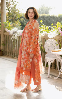 03-Piece Lawn Suit With Embroidery - Ready To Wear