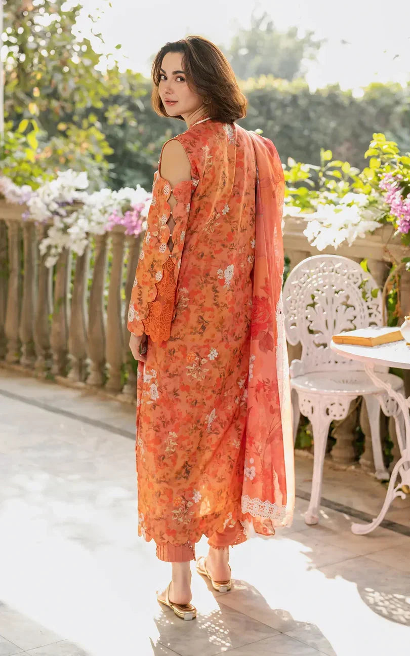 03-Piece Lawn Suit With Embroidery - Ready To Wear