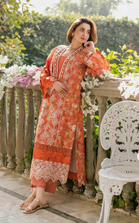 03-Piece Lawn Suit With Embroidery - Ready To Wear