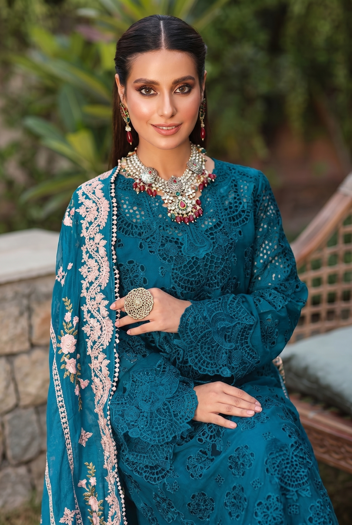 03-Piece Lawn Suit With Heavy Embroidery - Ready To Wear