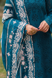 03-Piece Lawn Suit With Heavy Embroidery - Ready To Wear