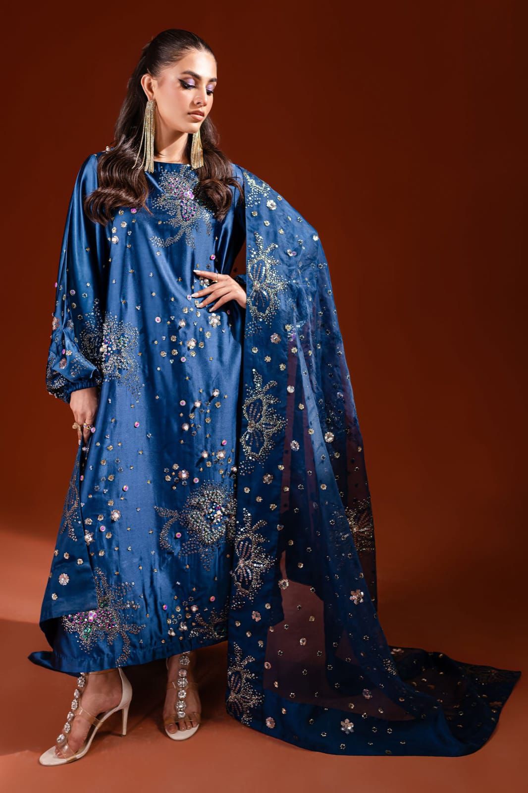3 Piece Stitched Silk Suit Perfect for Wedding Collection - Ready To Wear