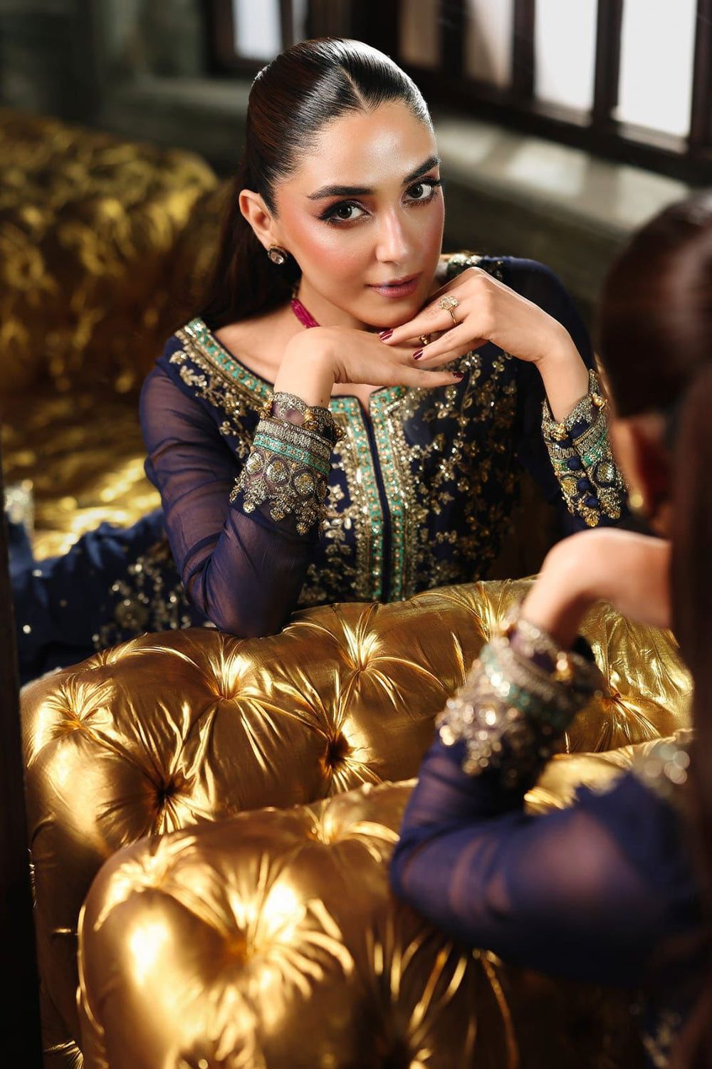 3 Piece Stitched Chiffon Suit - Ready To Wear
