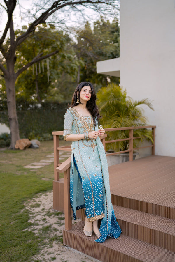 03-Piece Printed Lawn Suit With Embroidery | Ready To Wear
