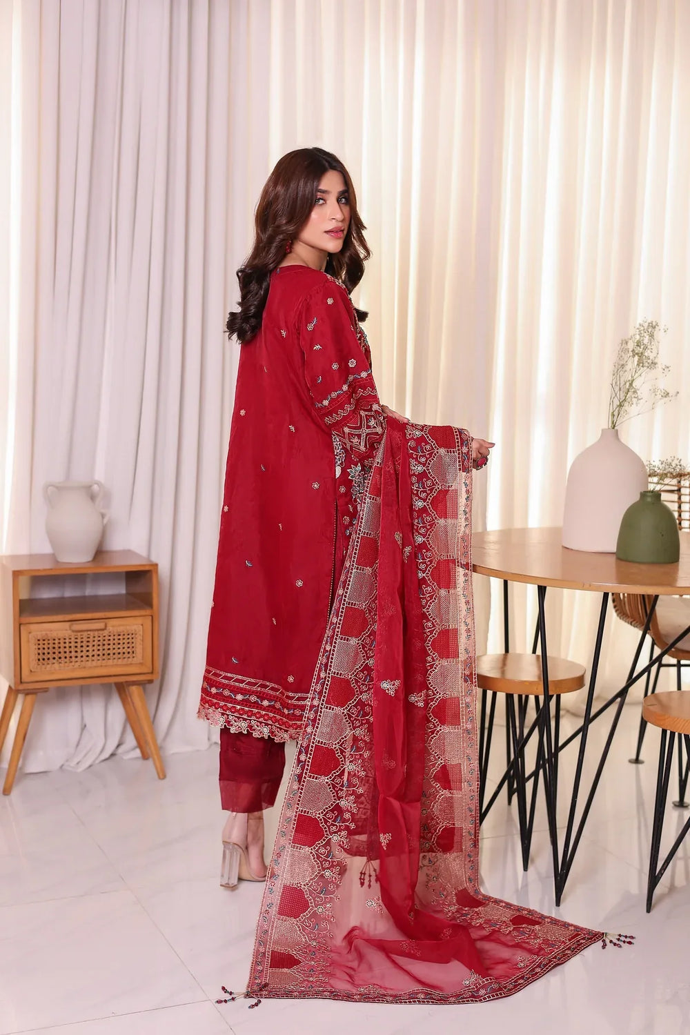 3 Piece Organza Suit - Ready To Wear