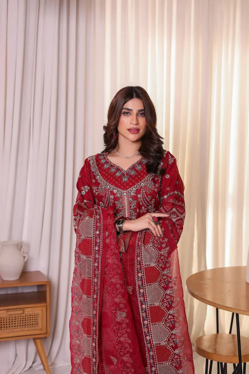 3 Piece Organza Suit - Ready To Wear