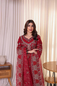 3 Piece Organza Suit - Ready To Wear