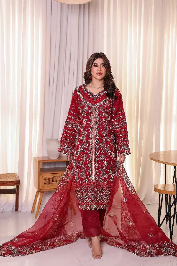 3 Piece Organza Suit - Ready To Wear