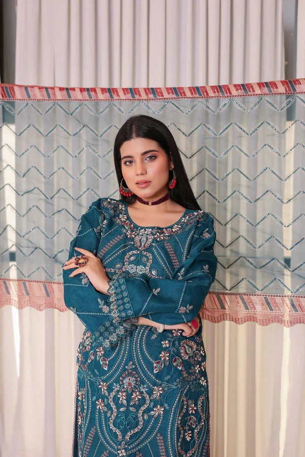 3 Piece Organza Suit-Ready To Wear
