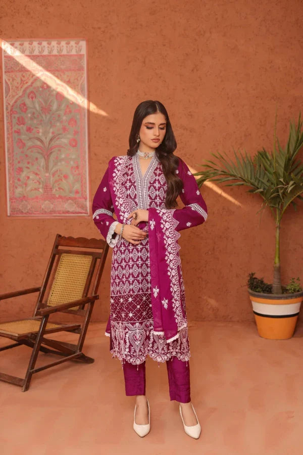Dazzle Chiffon 3 Piece Suit Ready to Wear