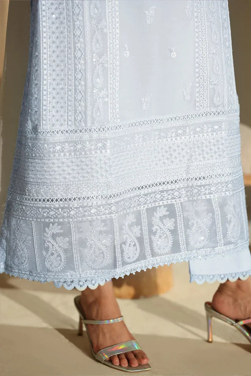 03-Piece Pure Chiffon Suit With Embroidery - Ready To Wear
