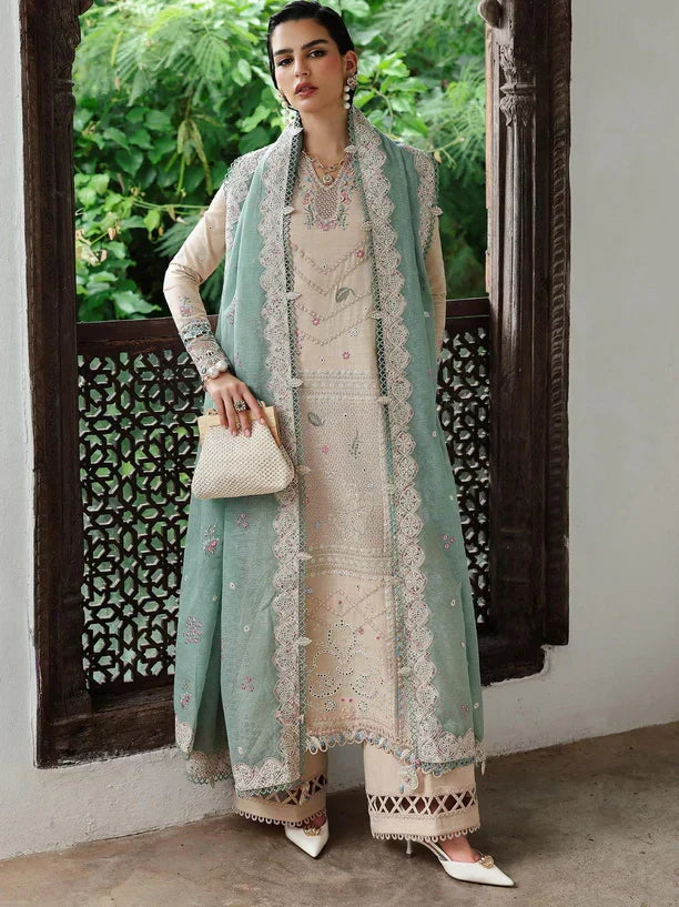 Ivory Sage Chikankari - Lawn Suit With Chikankari Dupatta | Ready To Wear