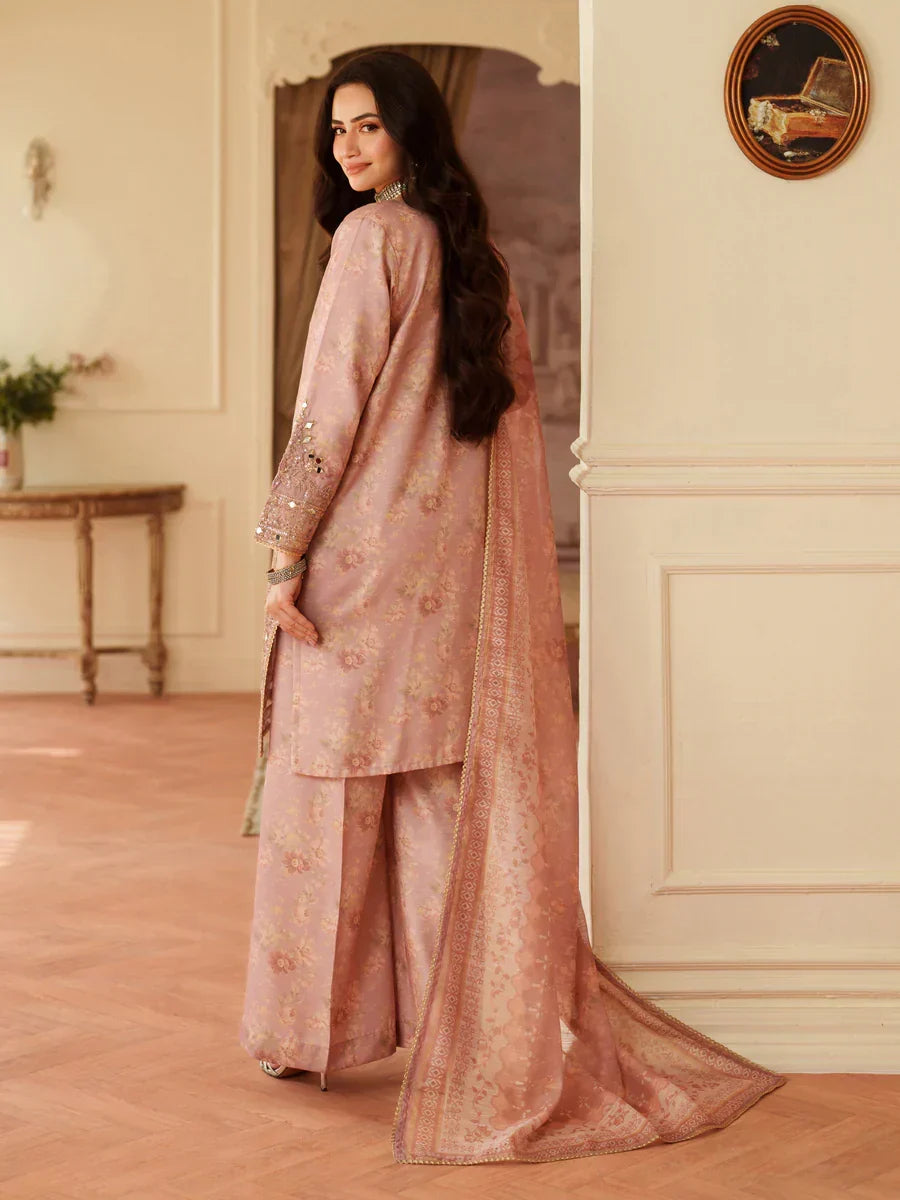 03-Piece Lawn Suit With Embroidery - Ready To Wear