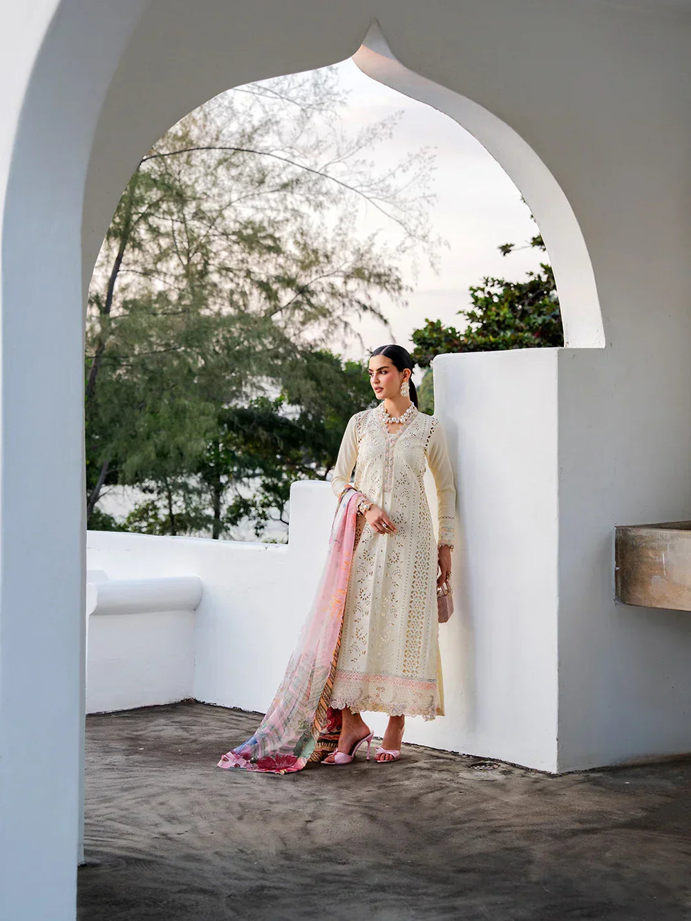 03-Piece Lawn Suit With Embroidery - Ready To Wear