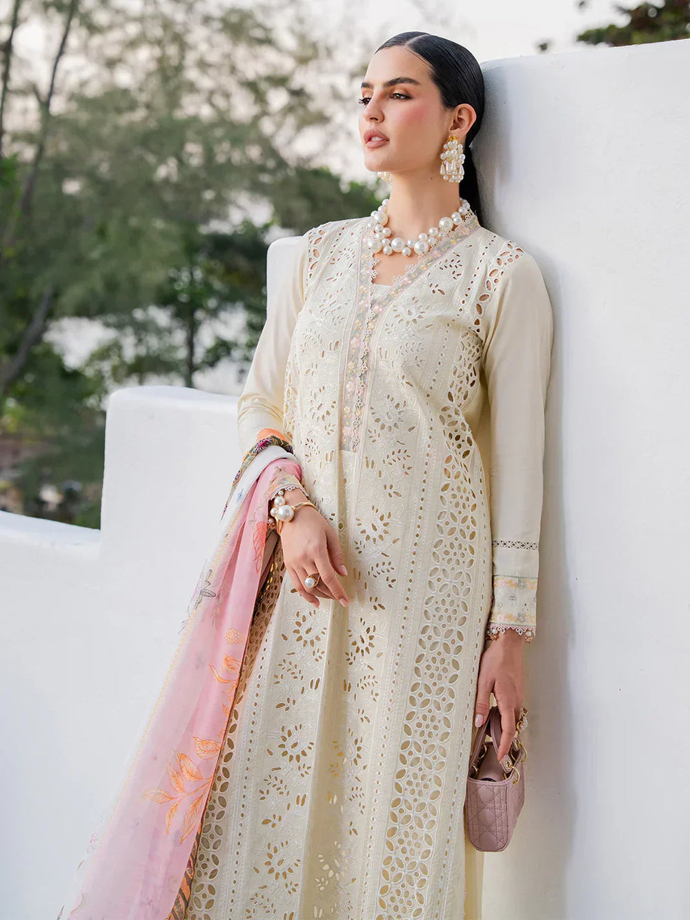 03-Piece Lawn Suit With Embroidery - Ready To Wear