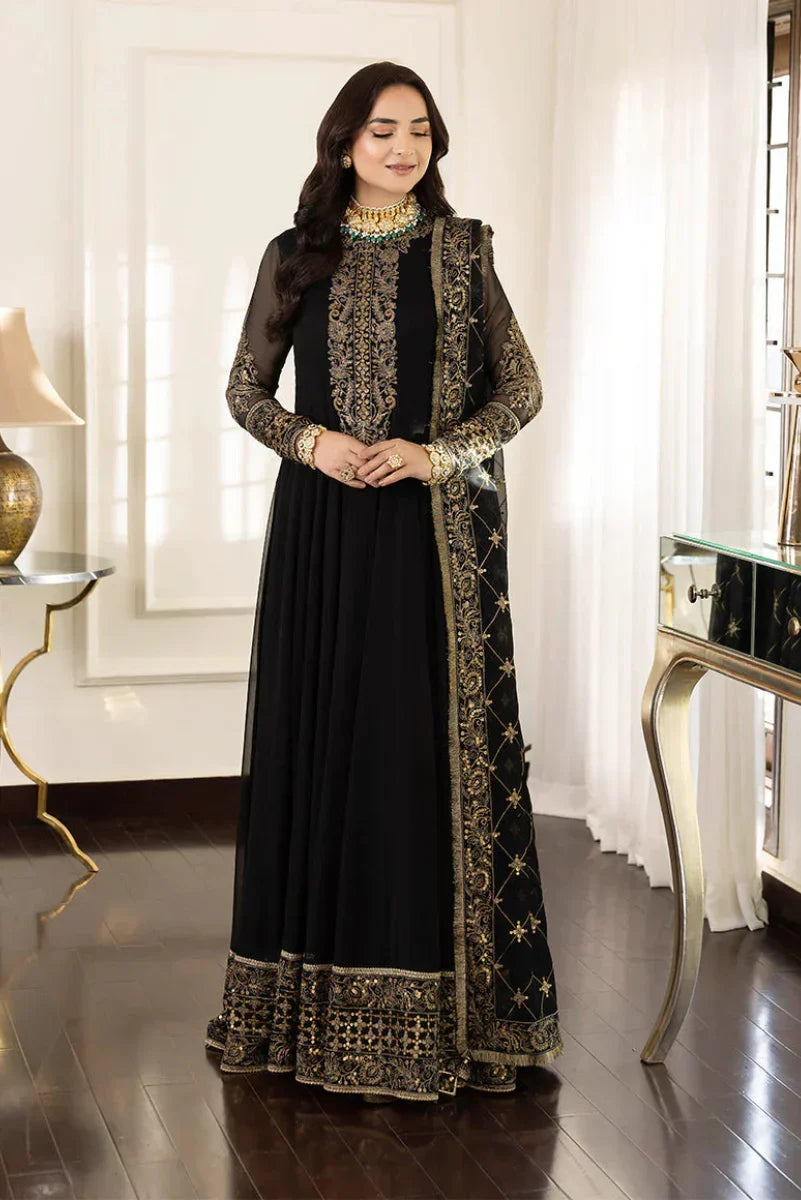 03-Piece Chiffon Maxi With Embroidery - Ready To Wear