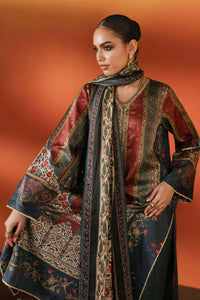 Charcoal Maroon - 3 Piece Printed Lawn Suit | Ready To Wear