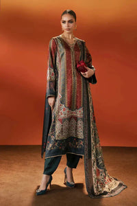 Charcoal Maroon - 3 Piece Printed Lawn Suit | Ready To Wear