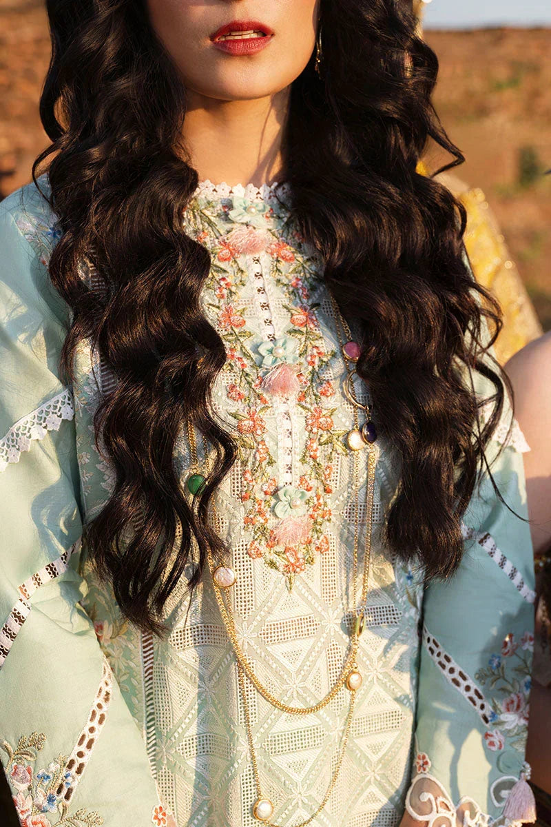 03-Piece Lawn Suit With Embroidery - Ready To Wear