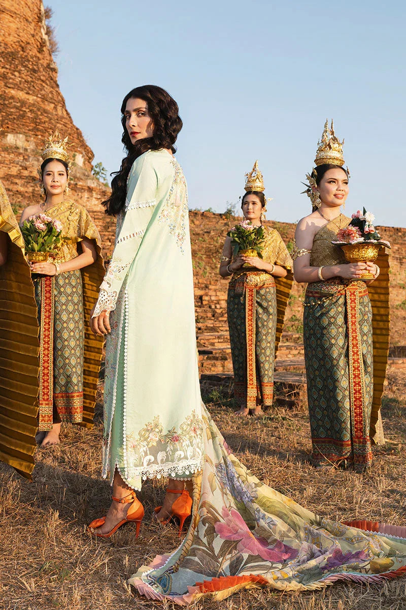 03-Piece Lawn Suit With Embroidery - Ready To Wear