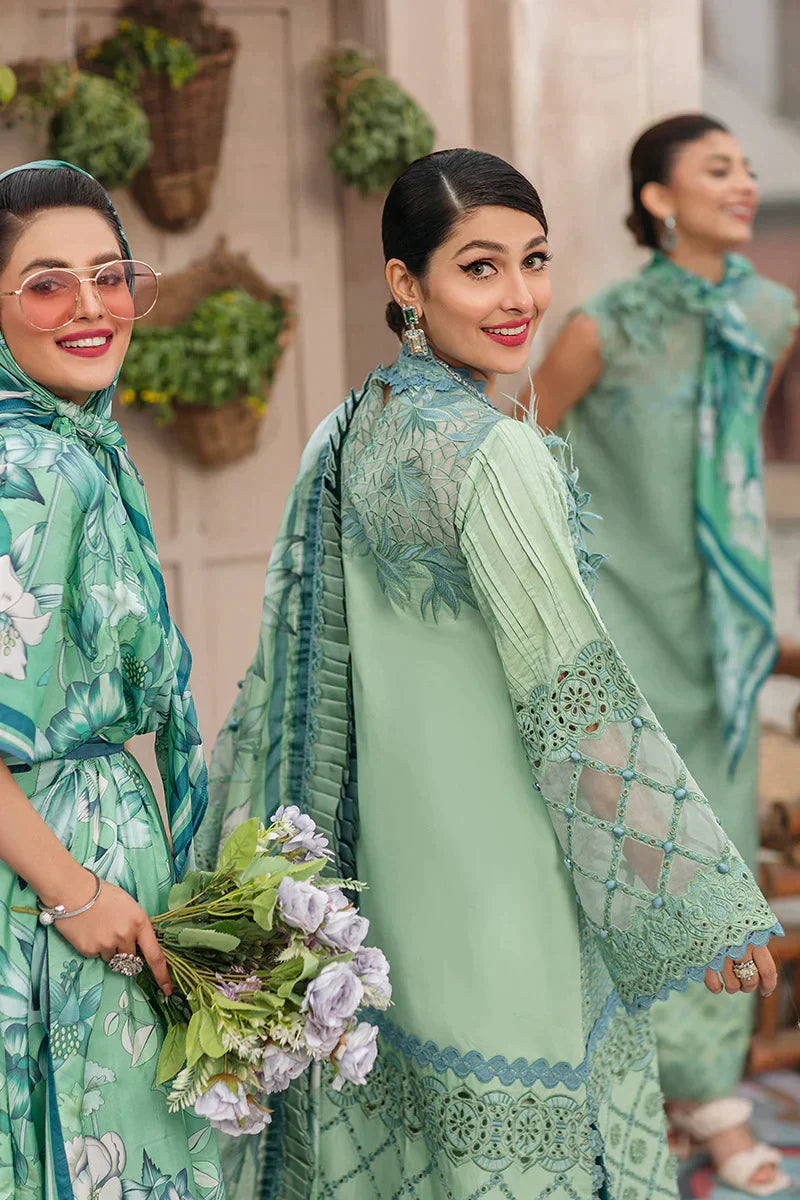 03-Piece Lawn Suit With Schiffli Embroidery - Ready To Wear