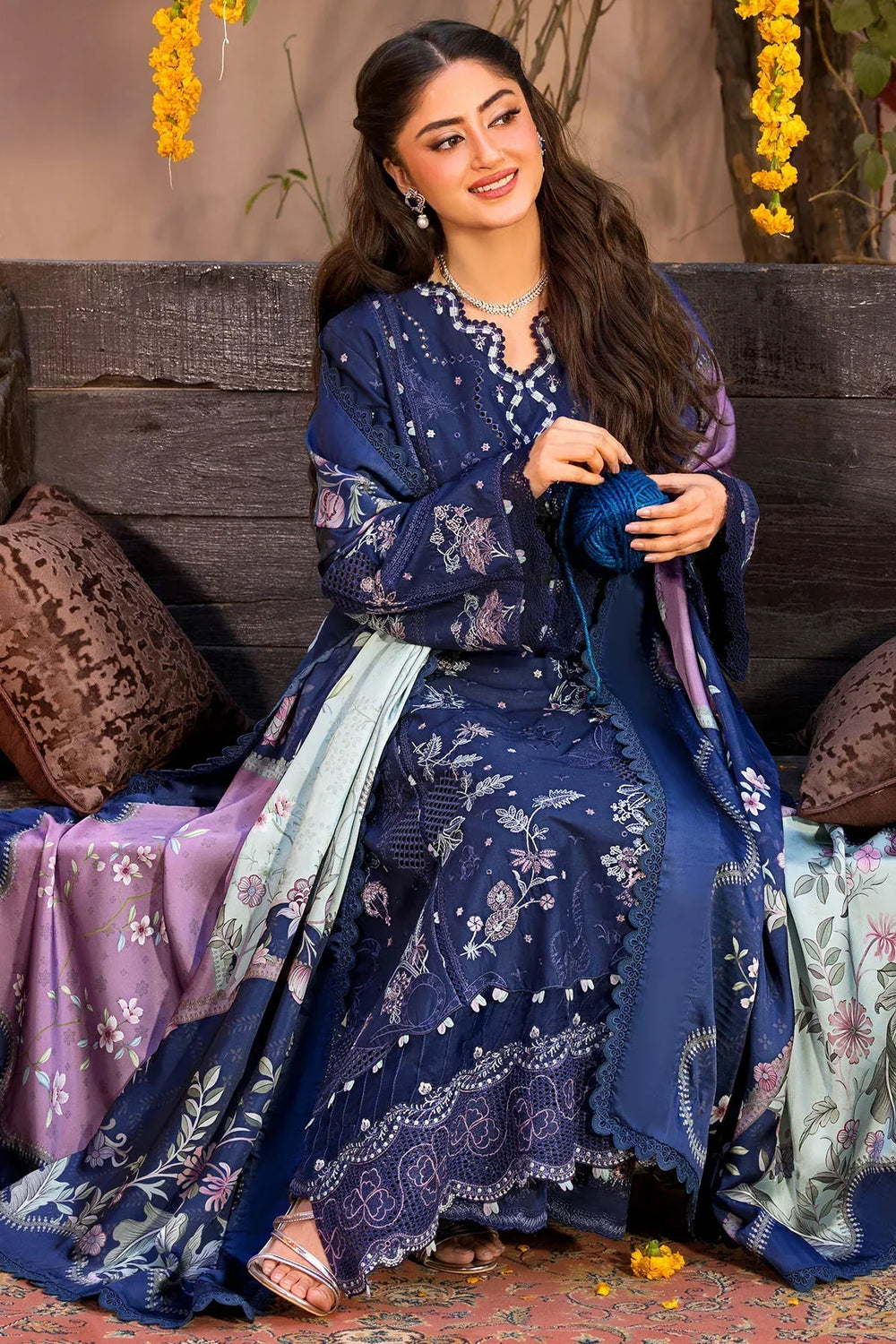 03-Piece Lawn Suit With Embroidery | Ready To Wear