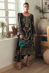 Midnight Gold - Embroidered Chiffon Suit | Ready To Wear