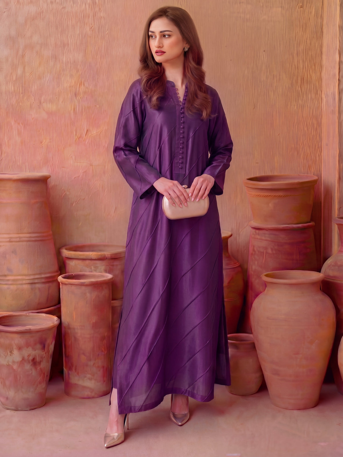 Filza - Plum | Kaftan Set