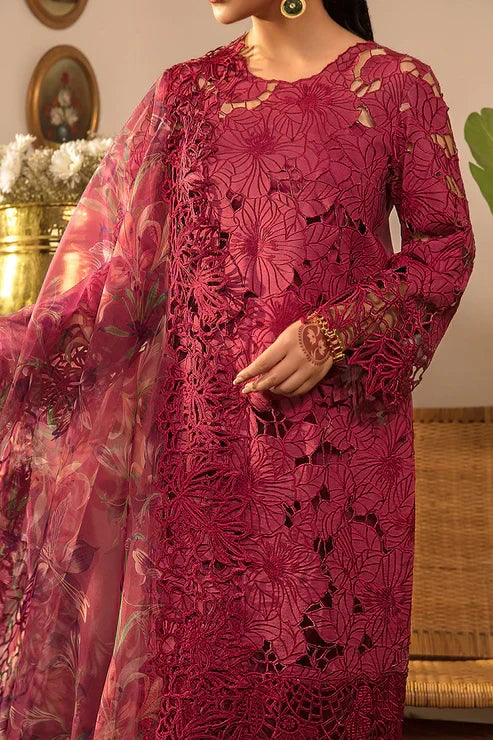 03-Piece Suit With Chikankari Embroidery - Ready To Wear
