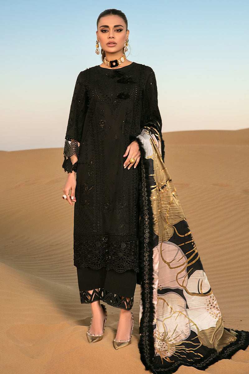 3 Piece Stitched Chikankari Embroidered Suit - Ready To Wear
