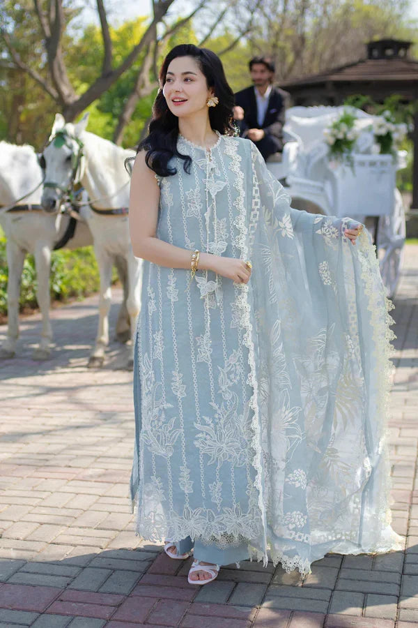 Cloud Blue - Embroidered Lawn Suit | Ready To Wear