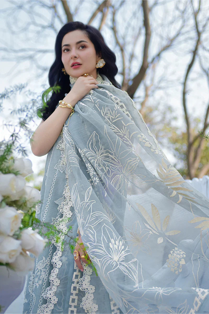 Cloud Blue - Embroidered Lawn Suit | Ready To Wear