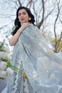 Cloud Blue - Embroidered Lawn Suit | Ready To Wear