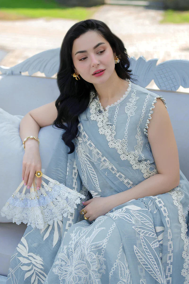 Cloud Blue - Embroidered Lawn Suit | Ready To Wear