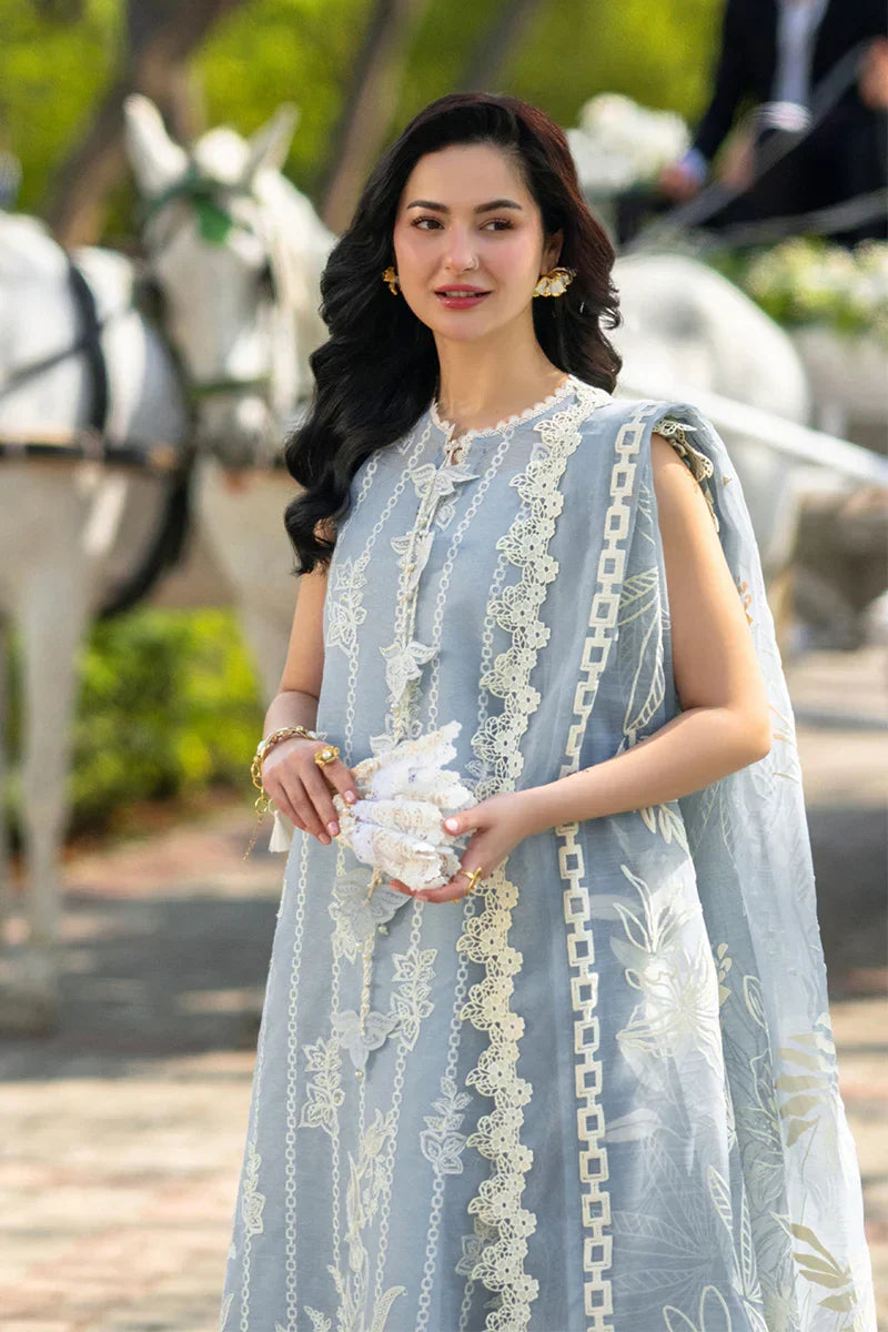 Cloud Blue - Embroidered Lawn Suit | Ready To Wear