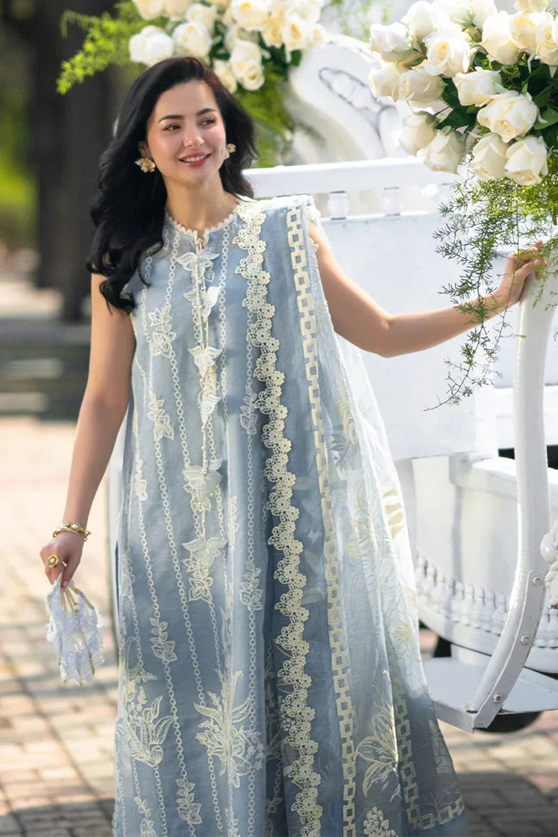 Cloud Blue - Embroidered Lawn Suit | Ready To Wear