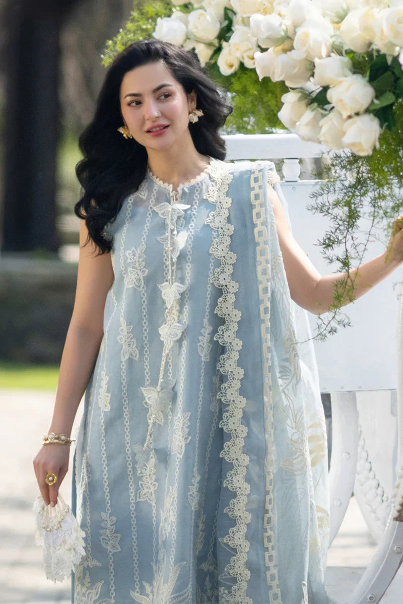 Cloud Blue - Embroidered Lawn Suit | Ready To Wear