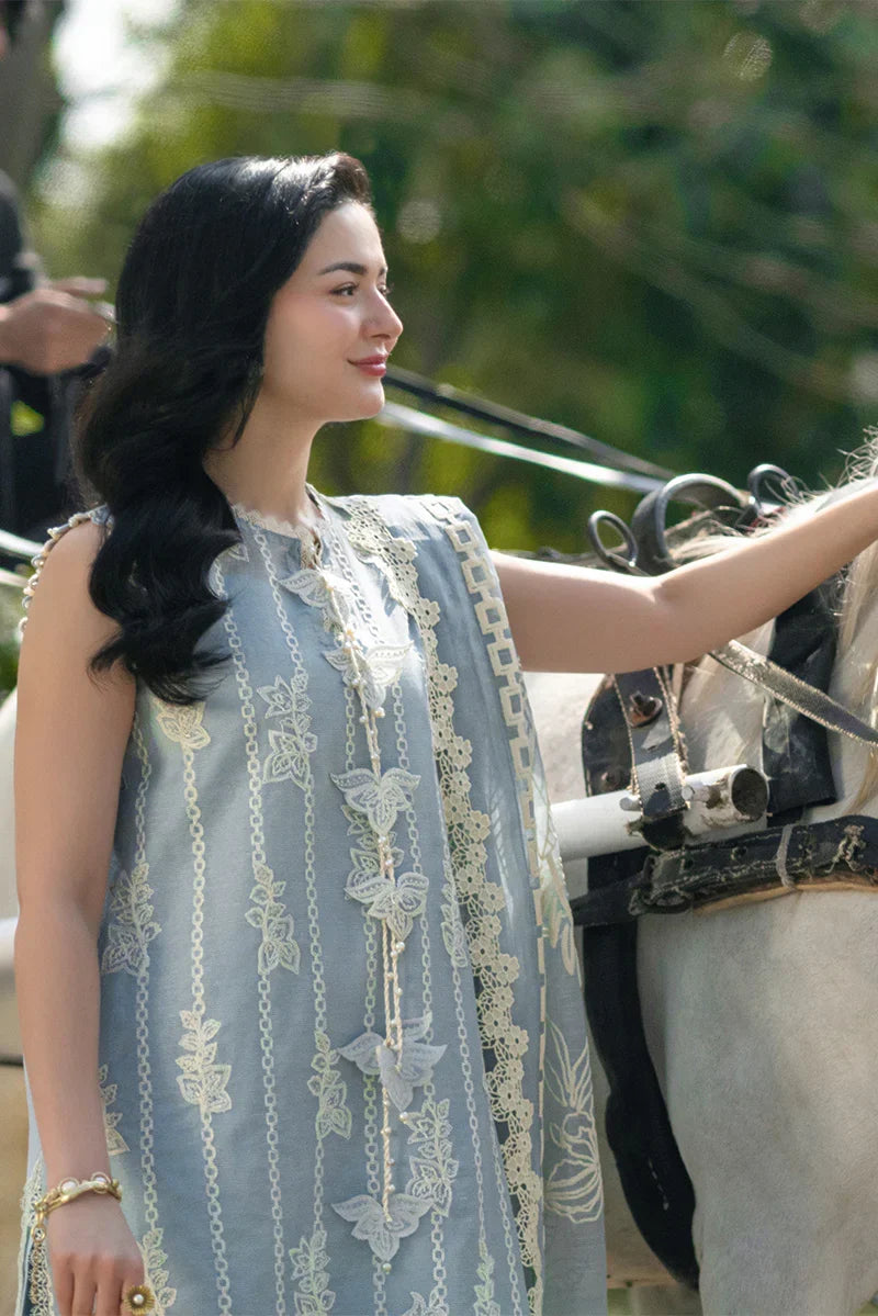 Cloud Blue - Embroidered Lawn Suit | Ready To Wear
