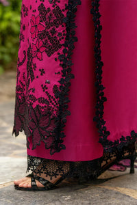 Shocking Pink - Embroidered Lawn Suit With Net Dupatta | Ready To Wear