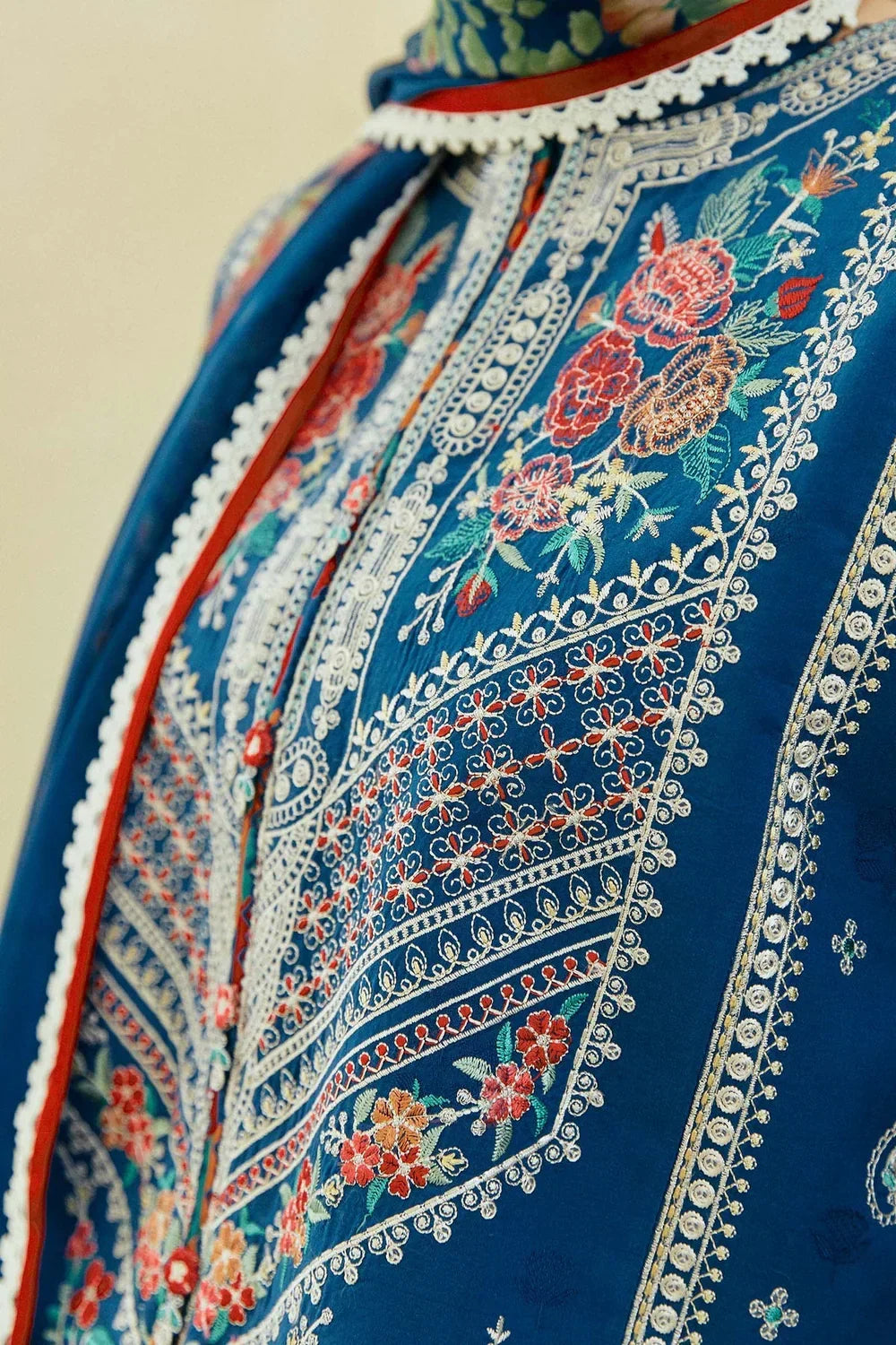 03-Piece Lawn Suit With Embroidery - Ready To Wear
