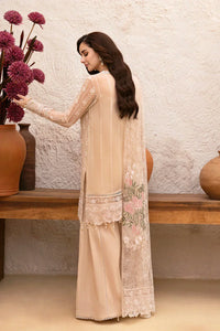 Beige Rose Luxury - Lawn Suit With Organza Dupatta | Ready To Wear