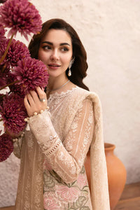 Beige Rose Luxury - Lawn Suit With Organza Dupatta | Ready To Wear