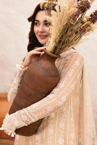 Beige Rose Luxury - Lawn Suit With Organza Dupatta | Ready To Wear