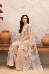Beige Rose Luxury - Lawn Suit With Organza Dupatta | Ready To Wear