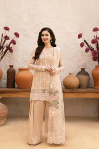 Beige Rose Luxury - Lawn Suit With Organza Dupatta | Ready To Wear