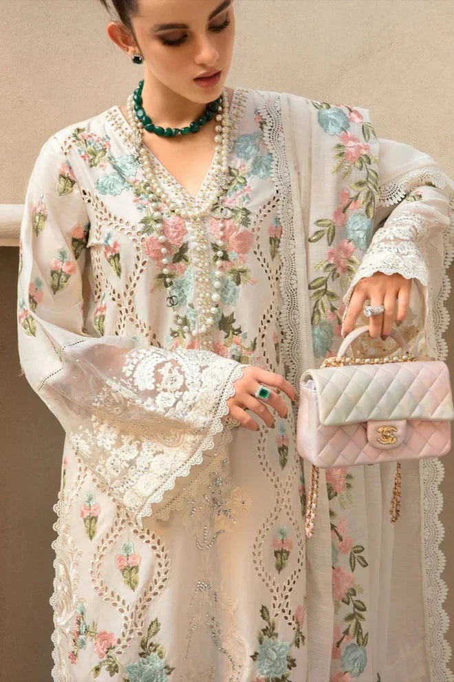 03-Piece Lawn Suit With Embroidery - Ready To Wear